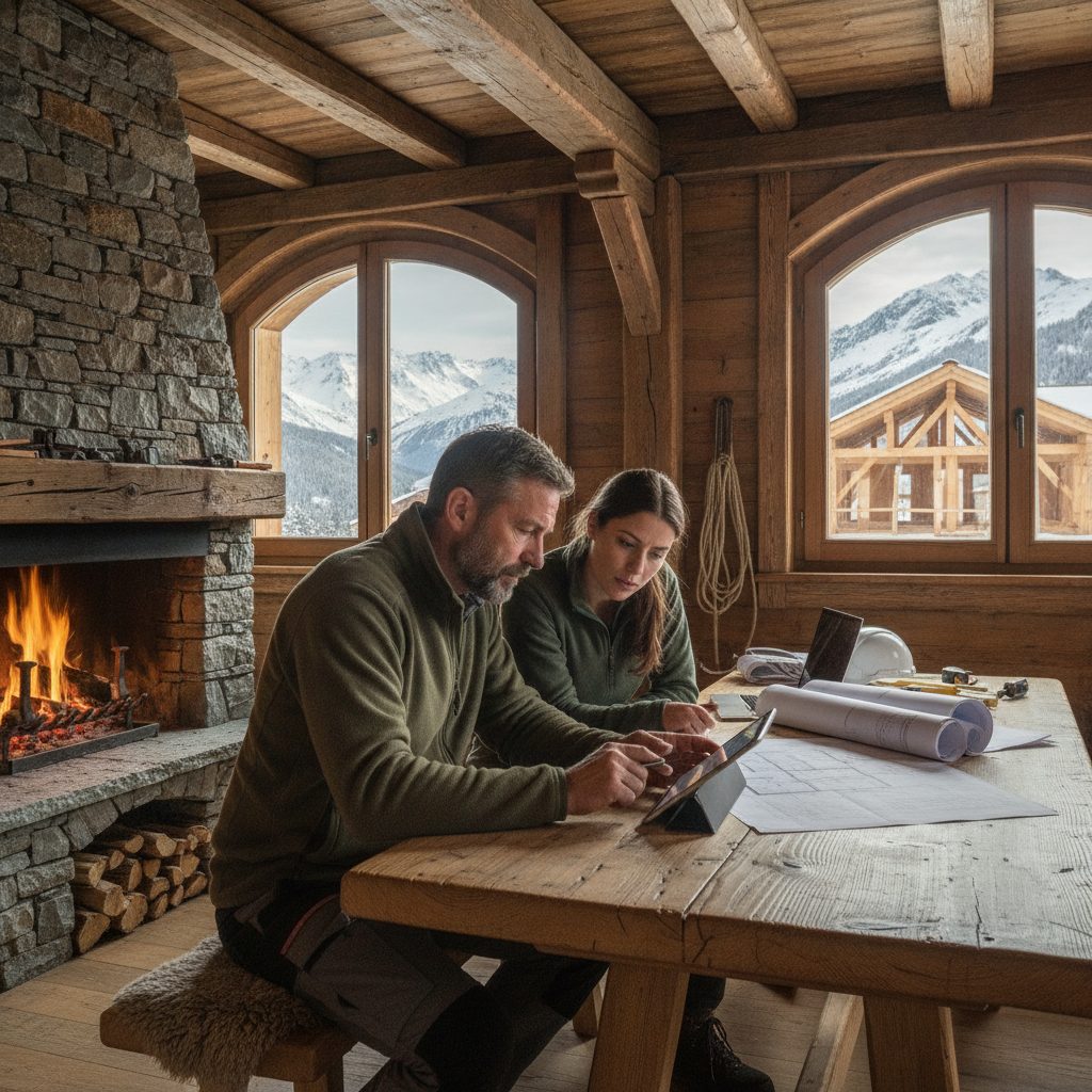 Agence Google Ads chalets de montagne – illustration