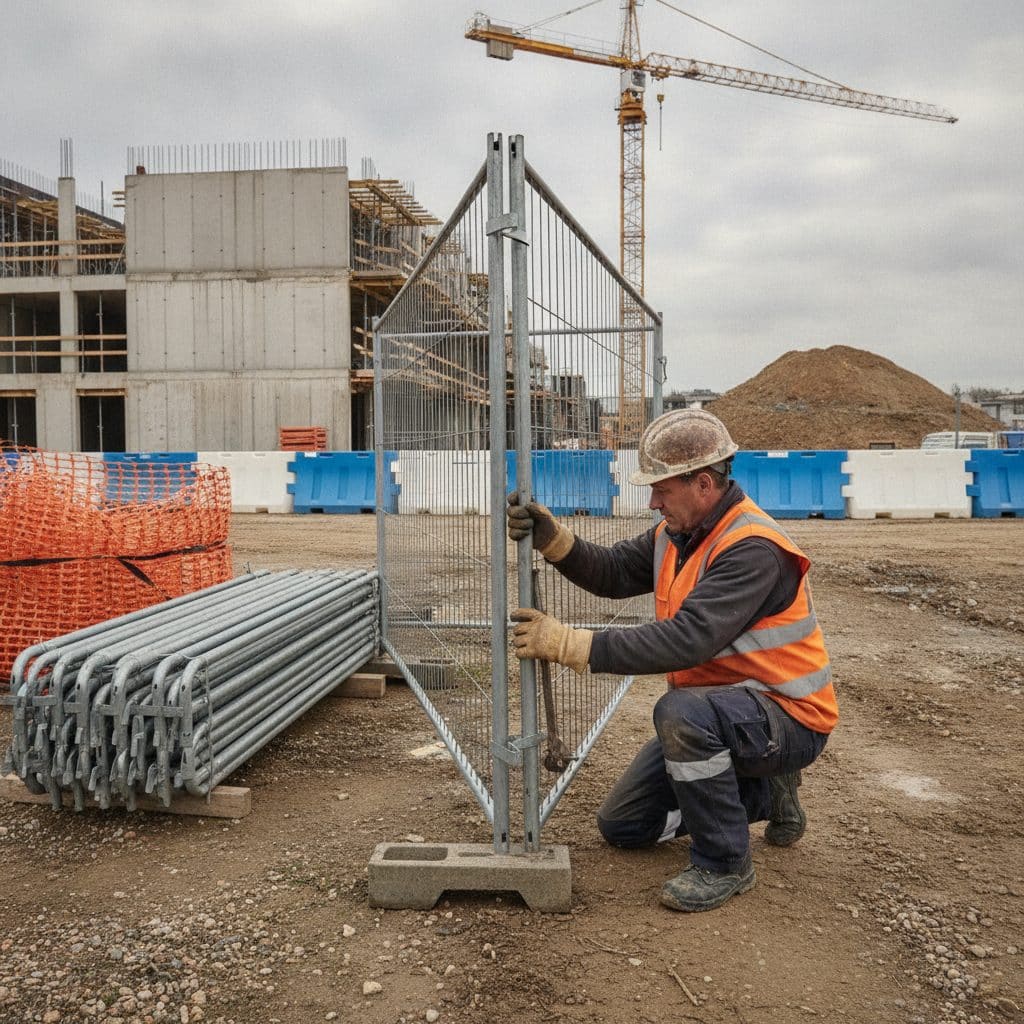 Agence Google Ads clôtures et barrières de chantier – illustration