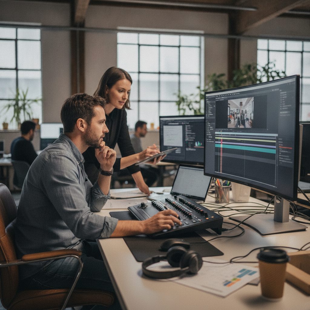 Agence Google Ads logiciel de montage vidéo – illustration