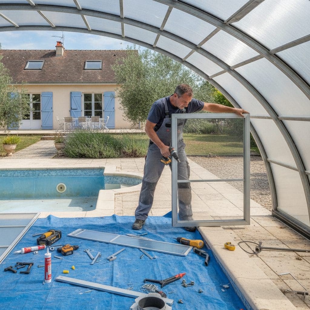 Agence Google Ads rénovation abris de piscine – illustration